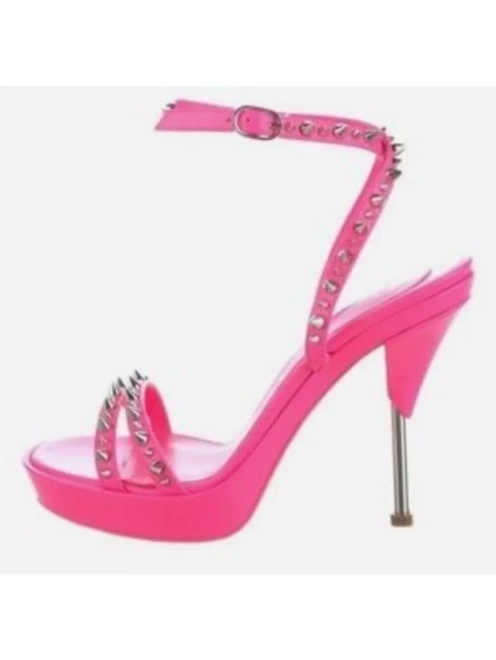 Alexander McQueen Platform Studded Strappy Sandals Metallic Pink EU 36 NWT $950